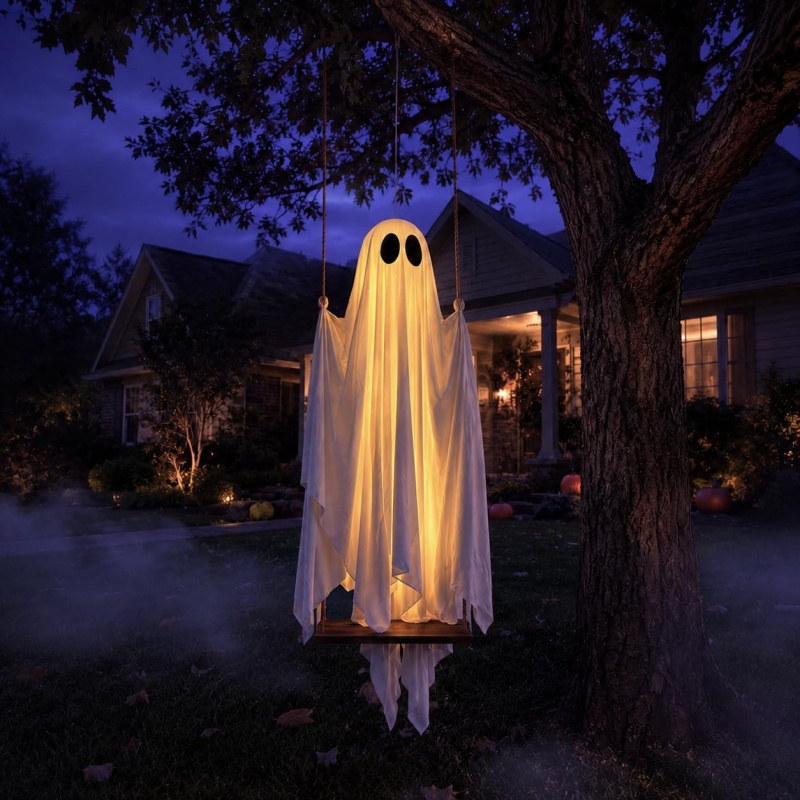 Outdoor Halloween Swing Ghost Decoration