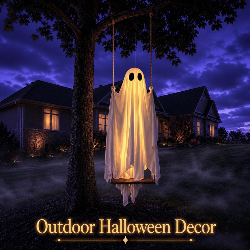 Outdoor Halloween Swing Ghost Decoration