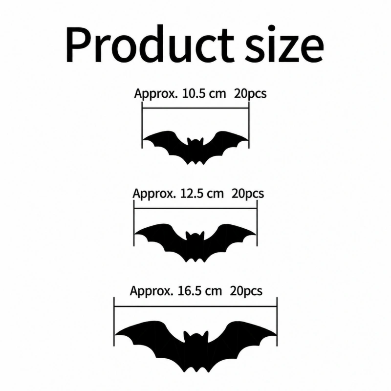 Halloween LED Bat & Spider Wall Decor Set