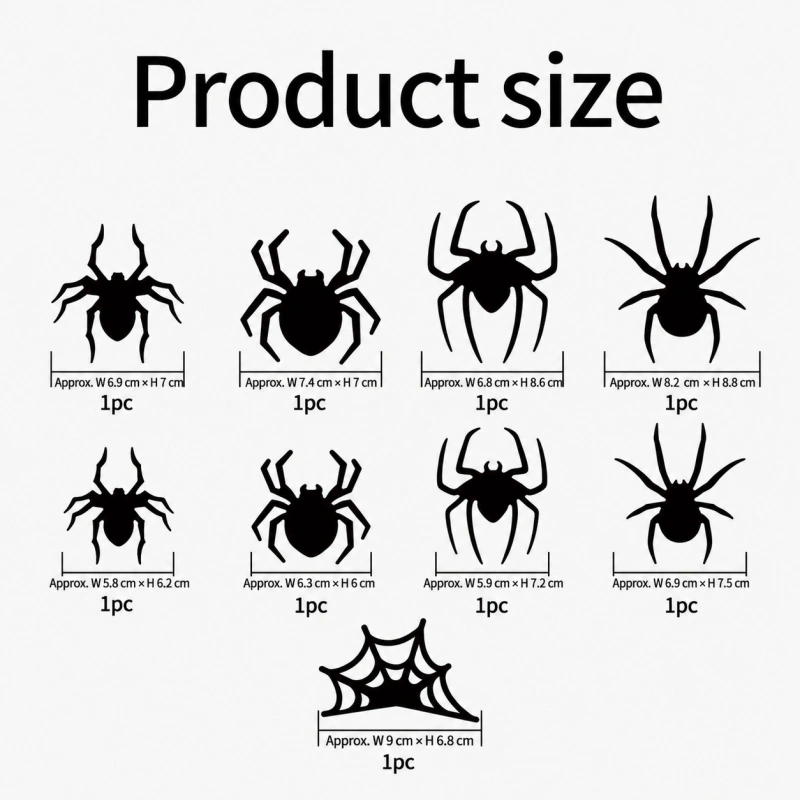 Halloween LED Bat & Spider Wall Decor Set