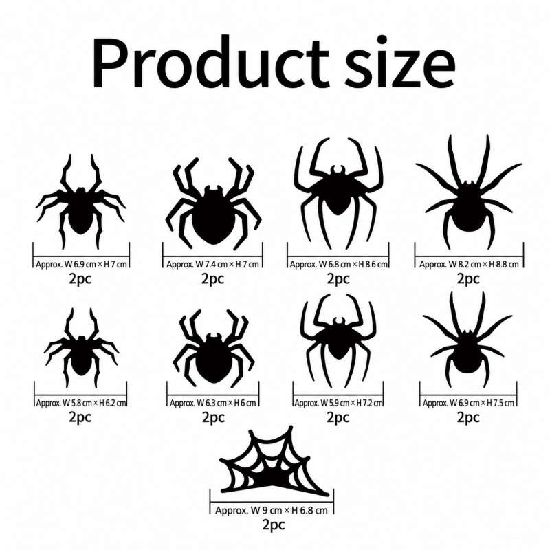 Halloween LED Bat & Spider Wall Decor Set