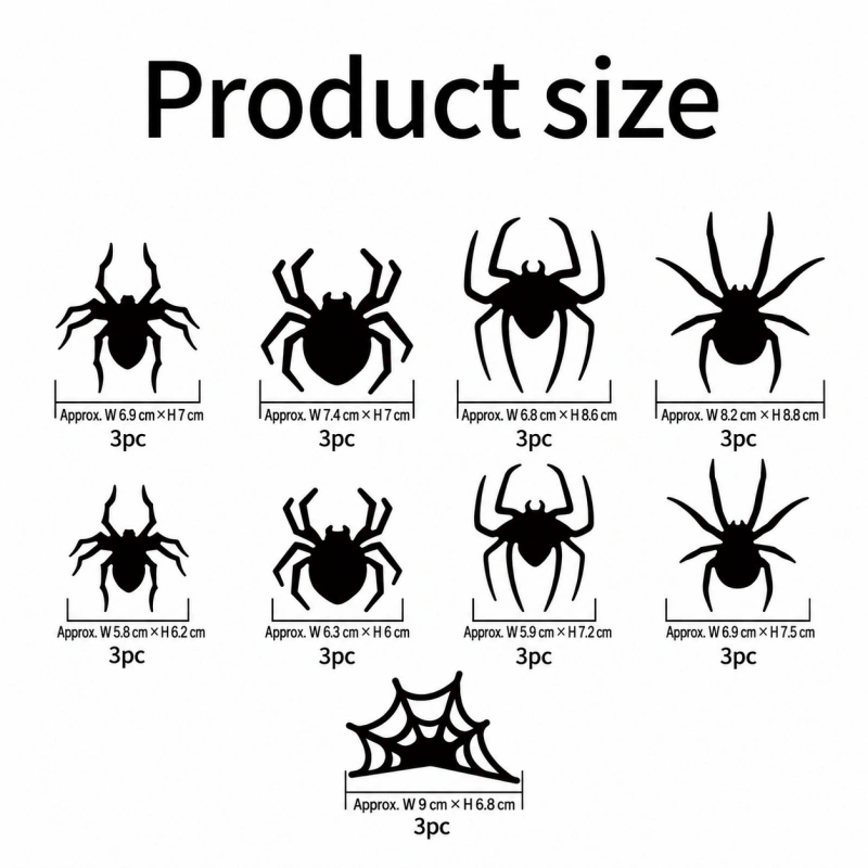 Halloween LED Bat & Spider Wall Decor Set