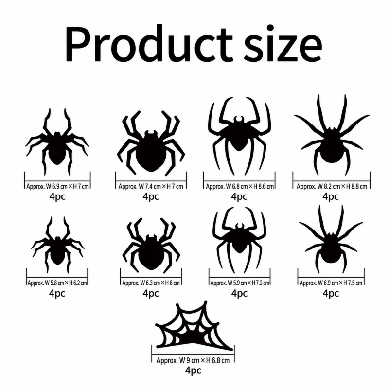 Halloween LED Bat & Spider Wall Decor Set