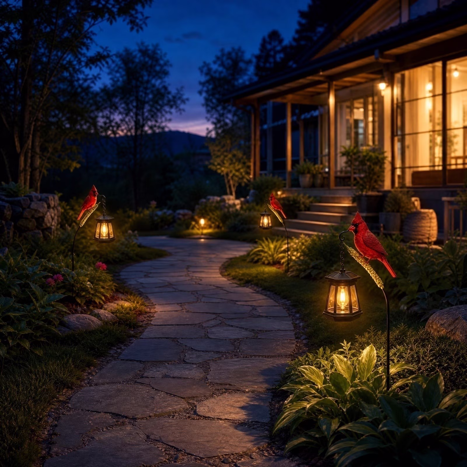 🐦 Cardinal Solar Light—A Beautiful Garden Light That Feels Full of Life