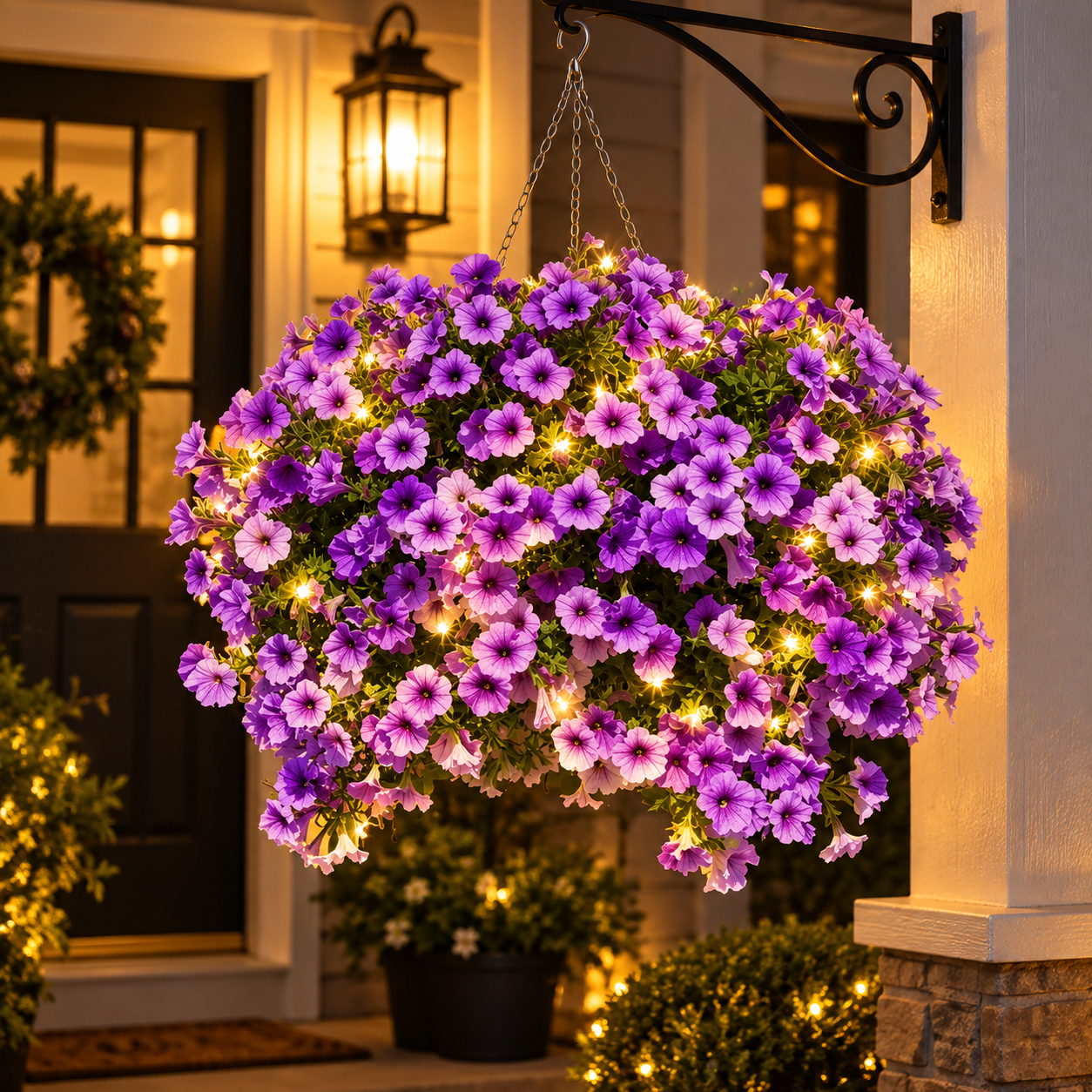 🔥Lighted Artificial Petunias Flowers 🌹 Zero Watering, Zero Maintenance