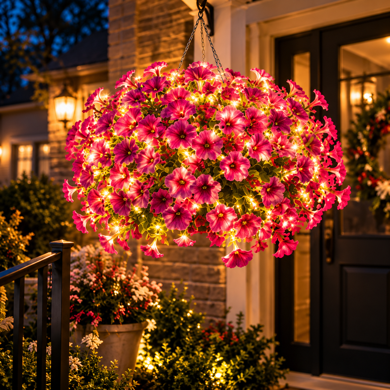 🔥Lighted Artificial Petunias Flowers 🌹 Zero Watering, Zero Maintenance