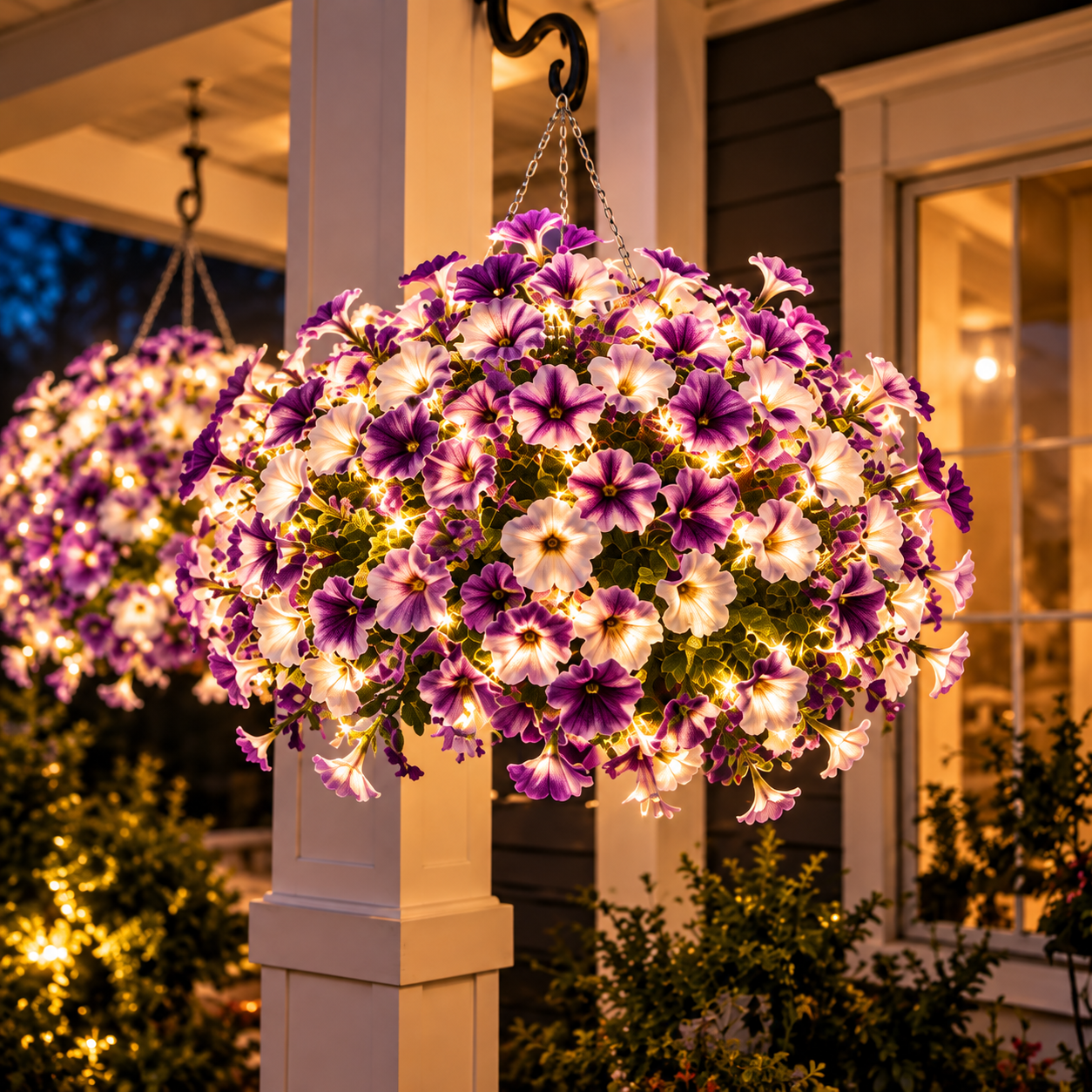 🔥Lighted Artificial Petunias Flowers 🌹 Zero Watering, Zero Maintenance