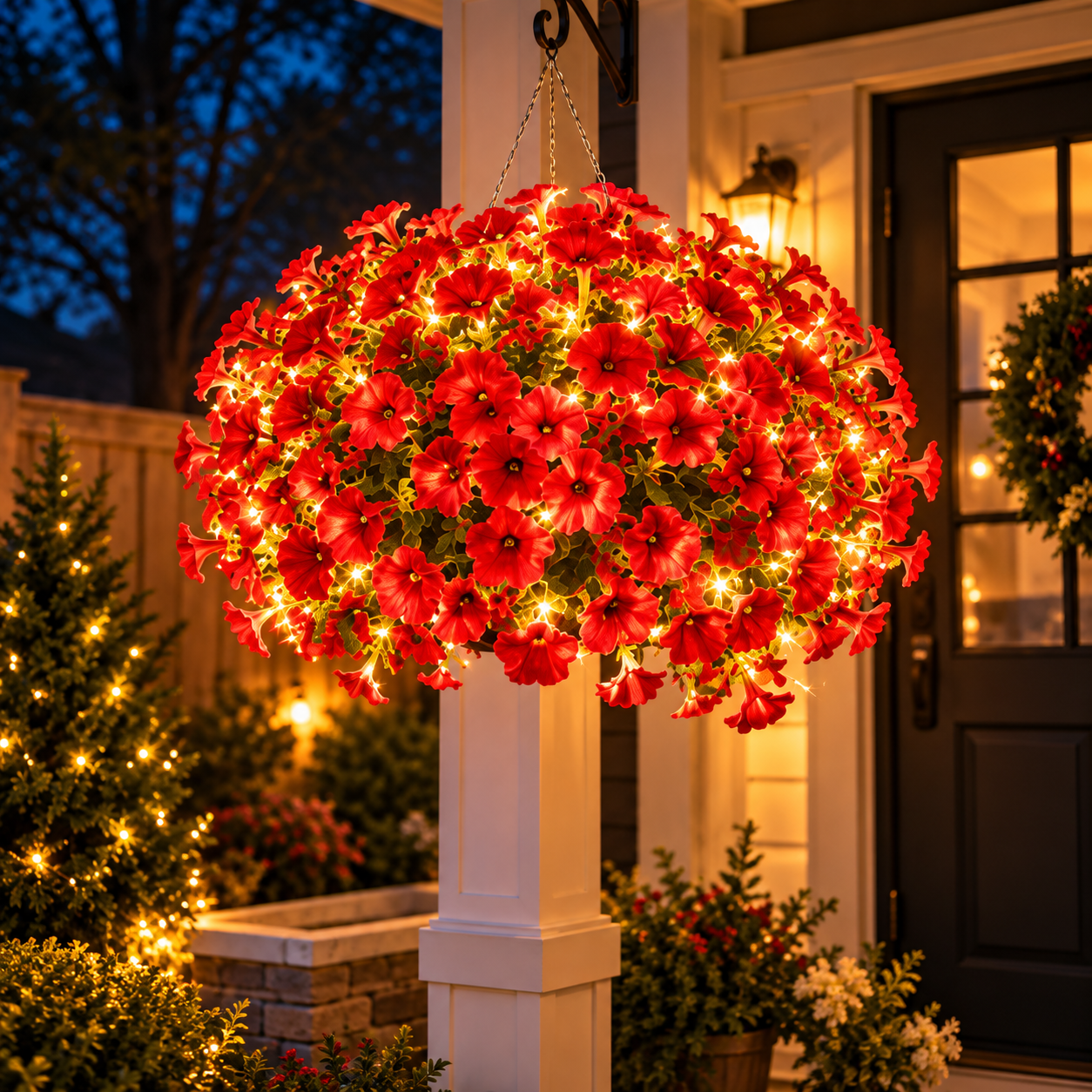🔥Lighted Artificial Petunias Flowers 🌹 Zero Watering, Zero Maintenance