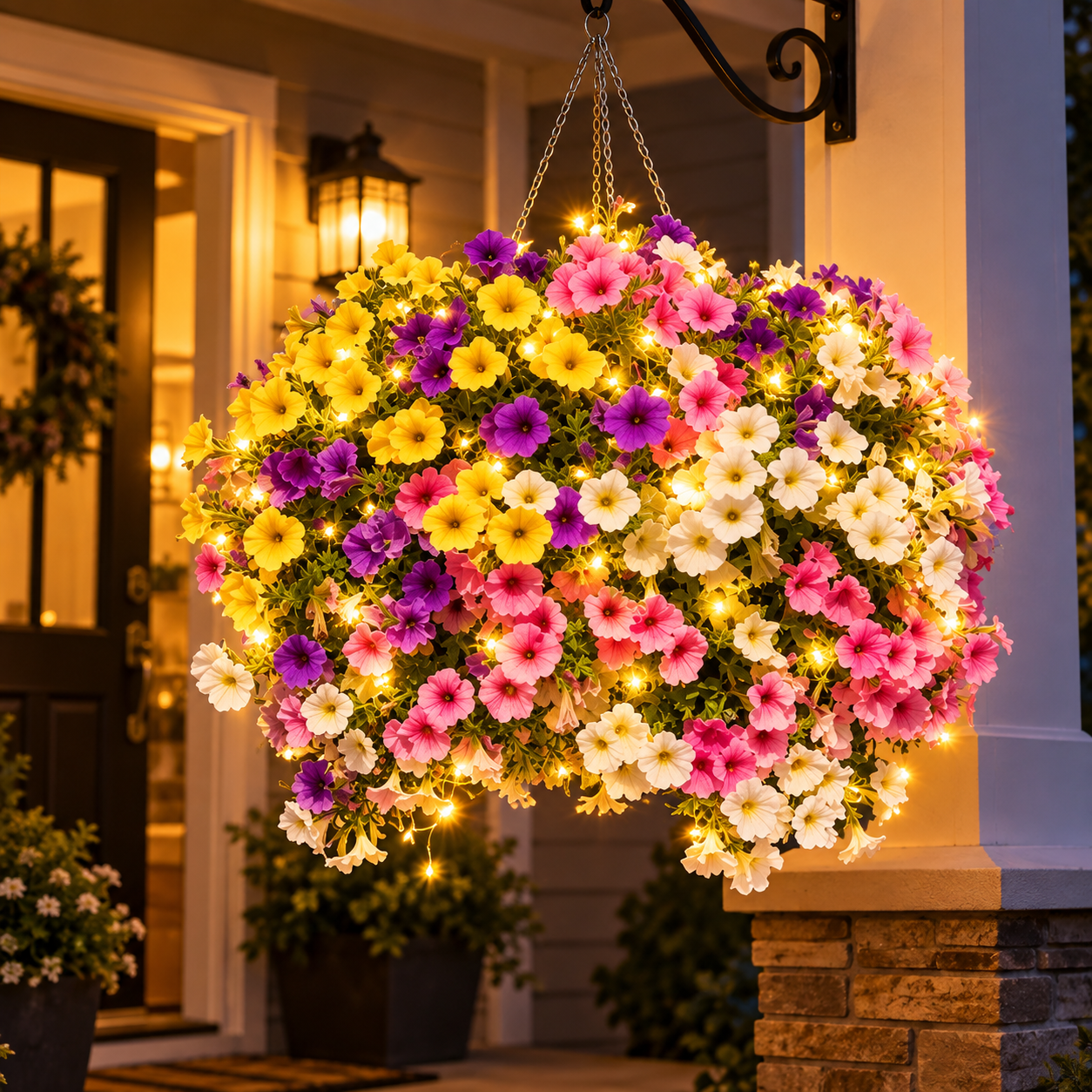 🔥Lighted Artificial Petunias Flowers 🌹 Zero Watering, Zero Maintenance