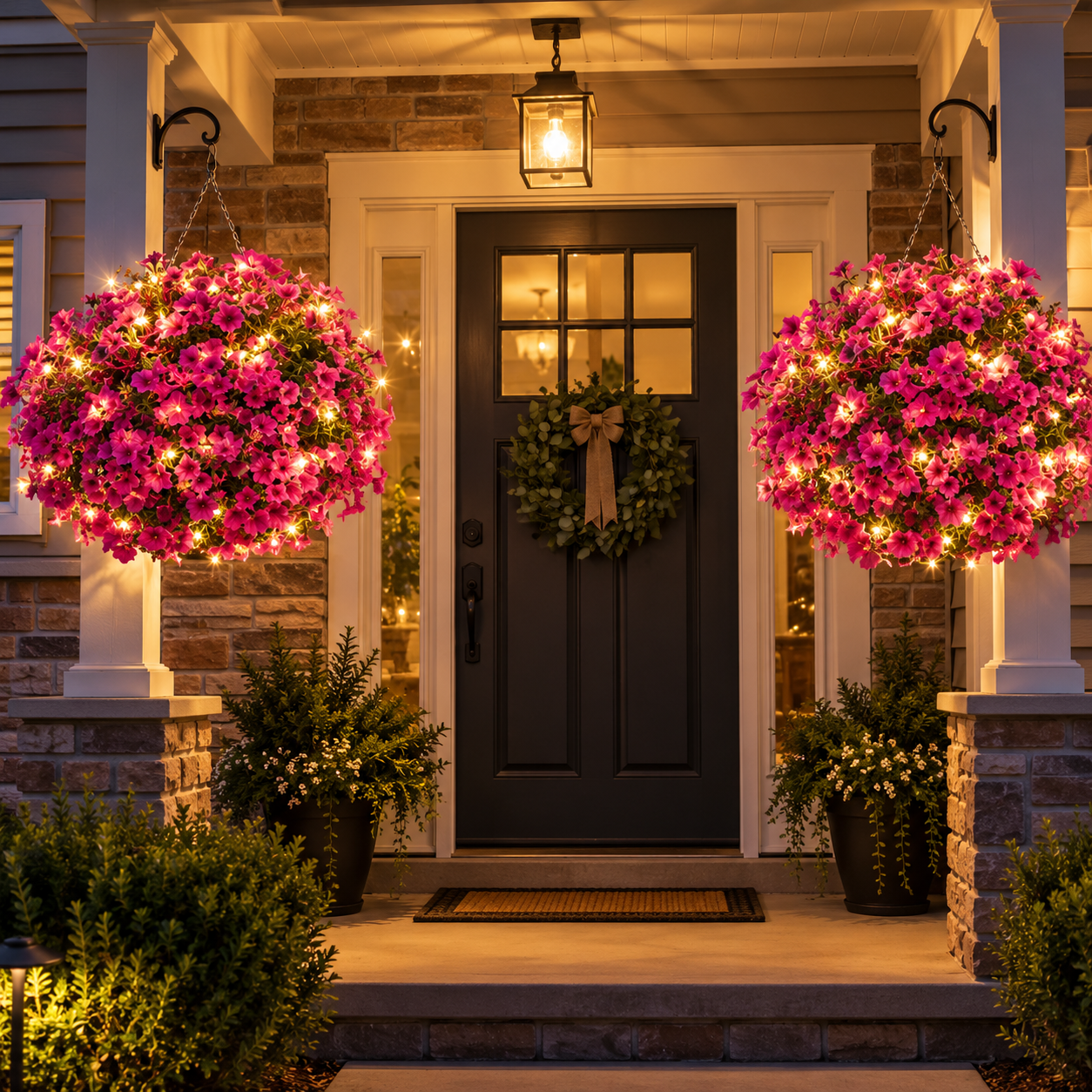 🔥Lighted Artificial Petunias Flowers 🌹 Zero Watering, Zero Maintenance