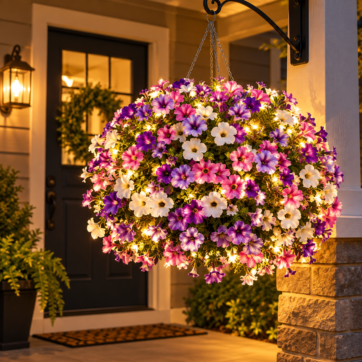 🔥Lighted Artificial Petunias Flowers 🌹 Zero Watering, Zero Maintenance