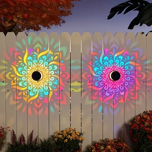 Solar Fence Lights Metal Solar Powered