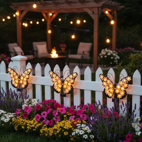 🔥2026 Hot Sales 50% OFF🔥Solar Lights Outdoor Metal Butterfly Wall Decor