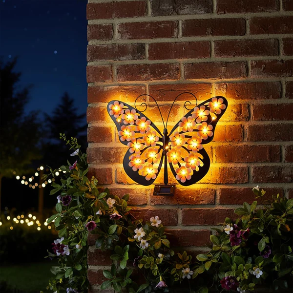🔥2026 Hot Sales 50% OFF🔥Solar Lights Outdoor Metal Butterfly Wall Decor