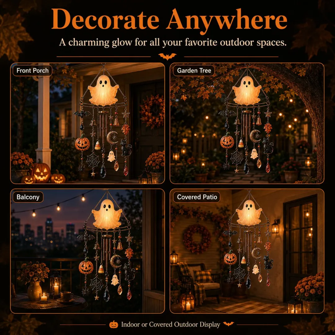 🔥Early Halloween Hot Sale 49% OFF👻 Haunted Glow Ghost Wind Chime