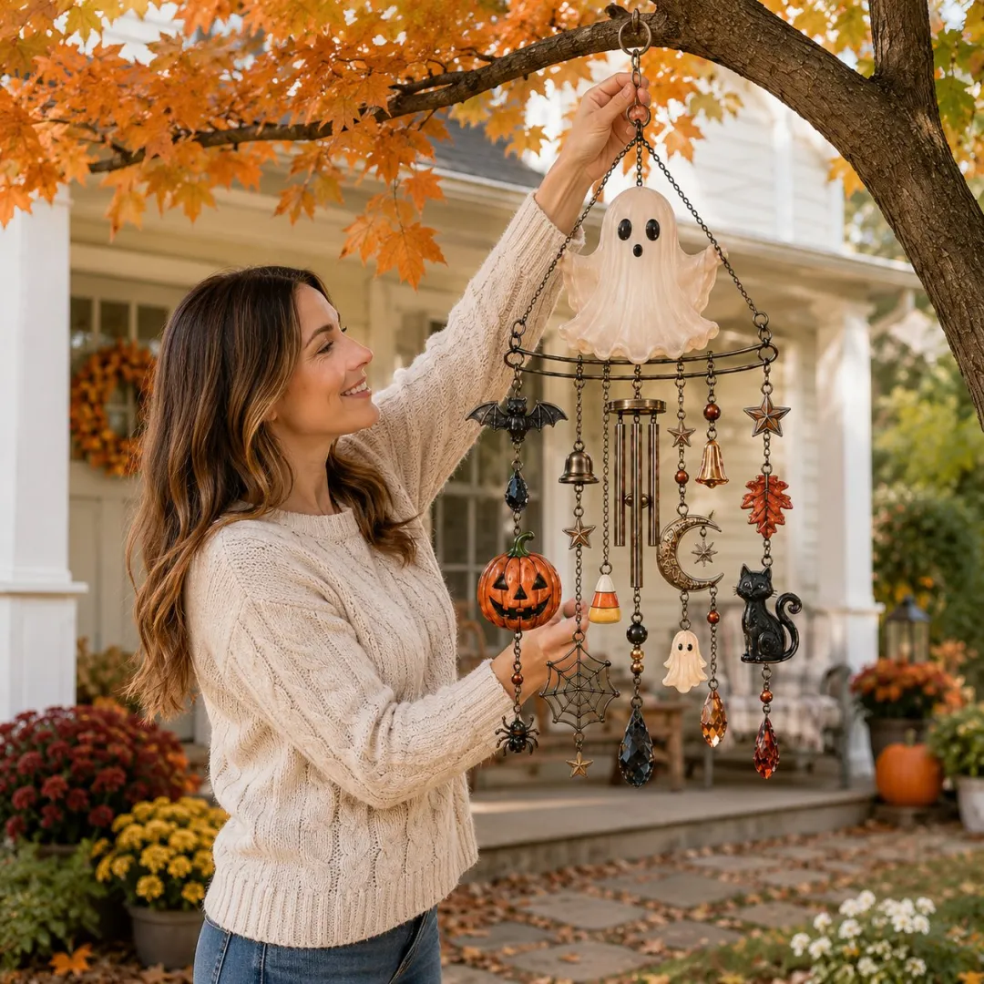 🔥Early Halloween Hot Sale 49% OFF👻 Haunted Glow Ghost Wind Chime