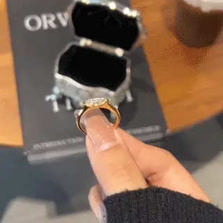 🔥 LAST DAY 90% OFF: Anti-Spin VVS1 Flawless Moissanite East-to-West Marquise Ring in 14K Gold
