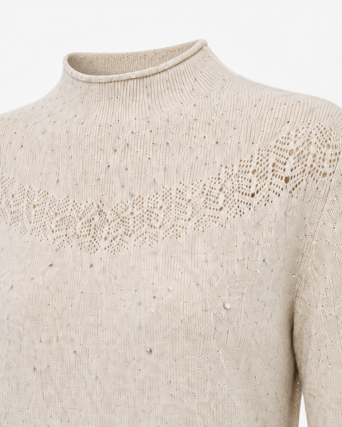 Best-selling Customized Cashmere and Wool Soft and Comfortable Openwork Women's Knitted Sweater