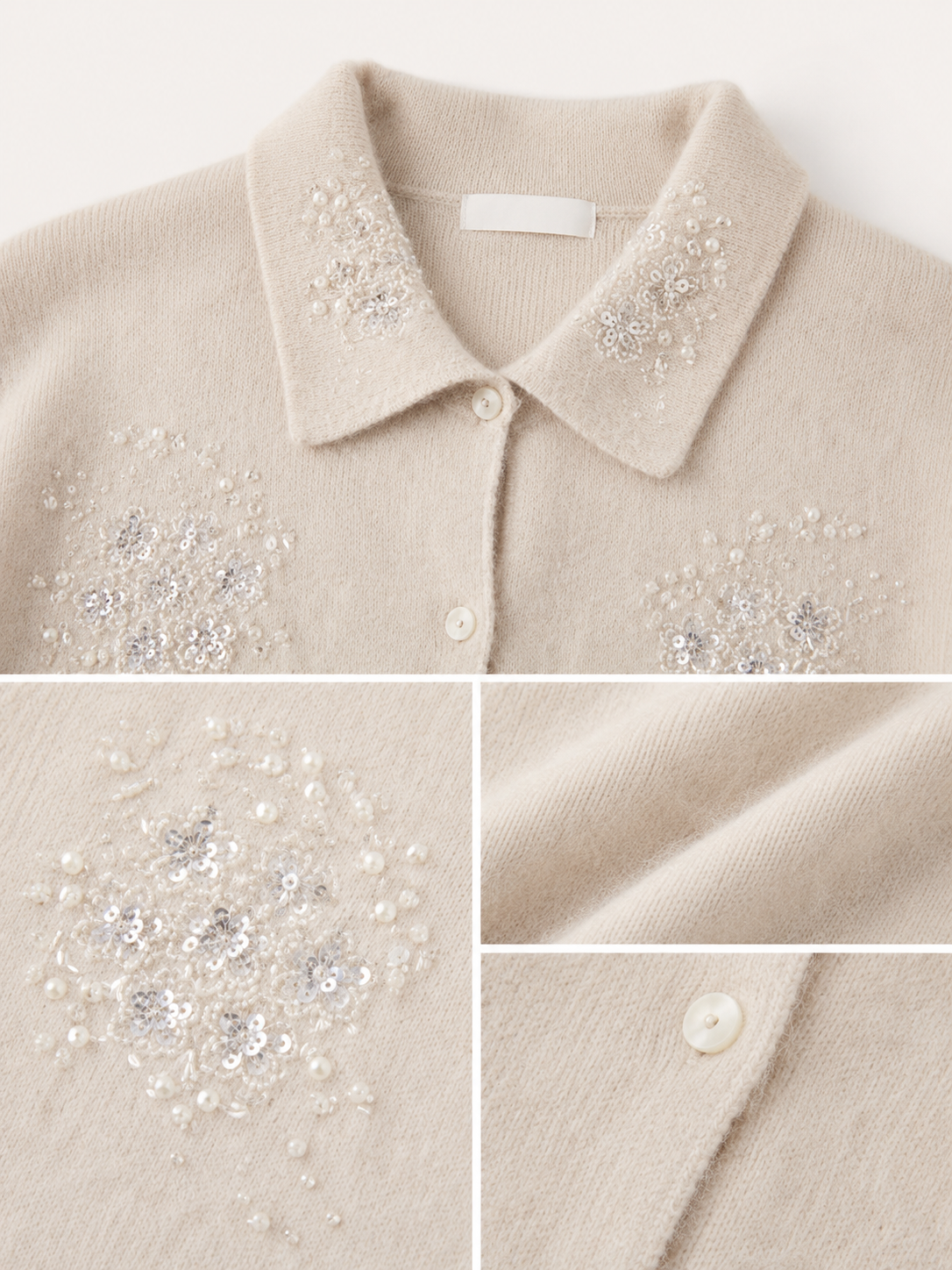Wholesale new high-end cardigan made of 100% cashmere, long-sleeved sweater with embroidery, coat-like outerwear