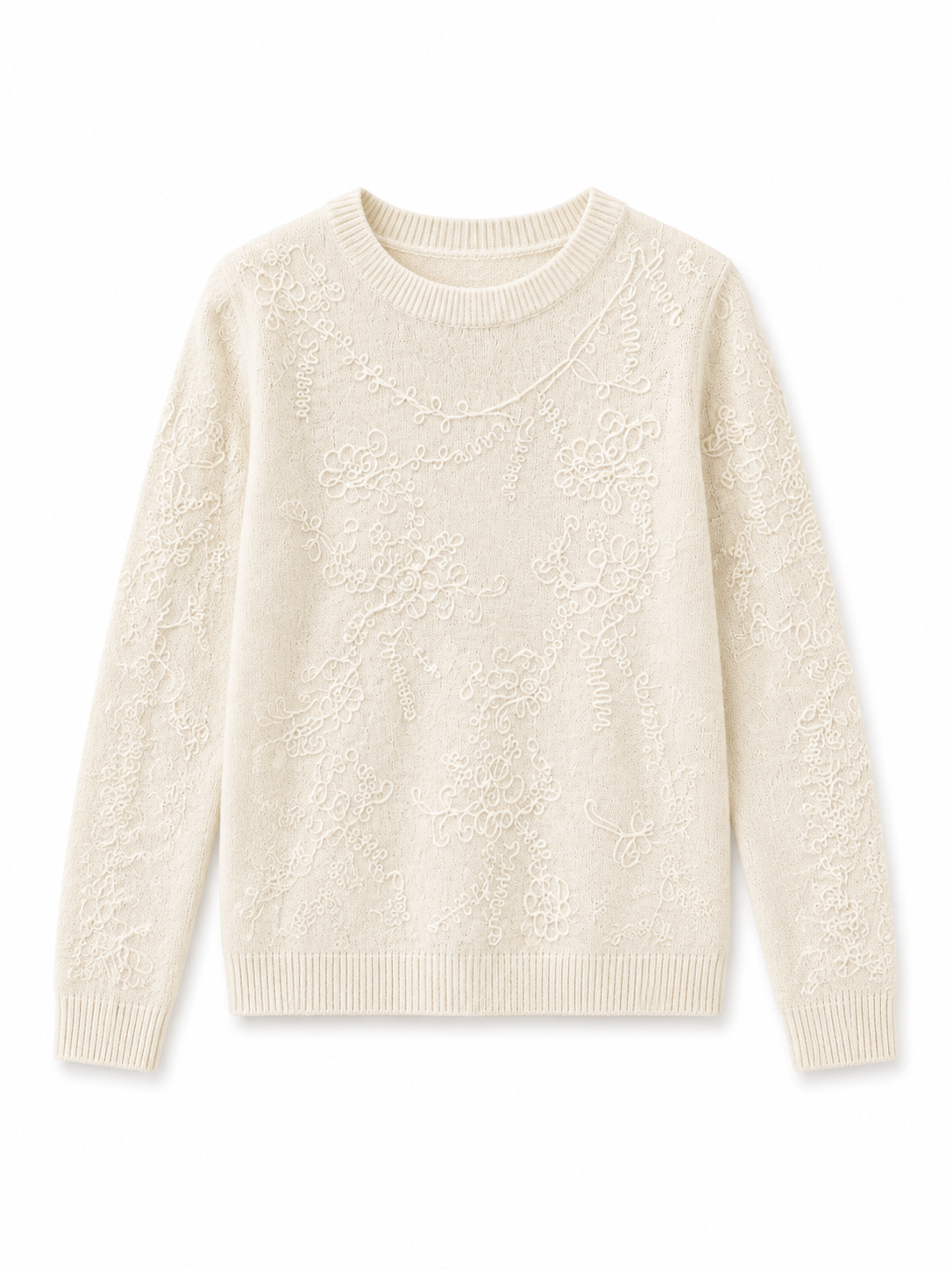 Women 3D Floral Applique Crochet Cardigan Round Neck Button Front Hollow Out Knit Sweater Handmade Openwork Lace Top