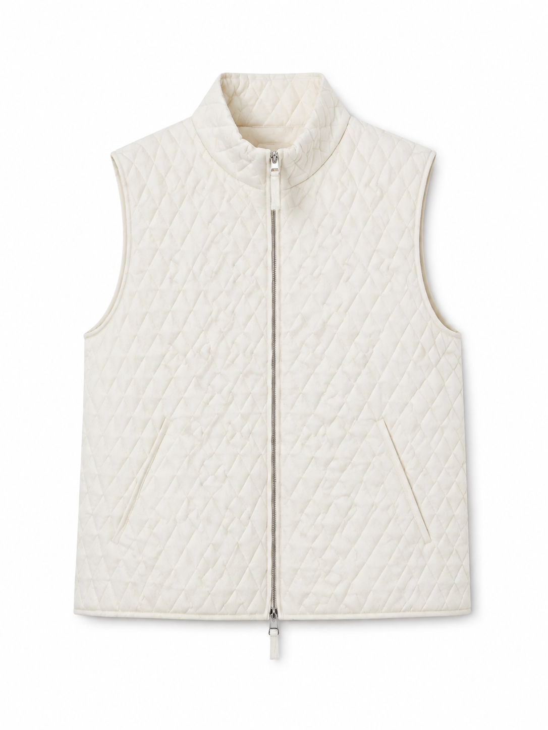 Women Quilted Vest Stand Collar Zip Up Sleeveless Padded Gilet Lightweight Diamond Waistcoat for Autumn Winter Outdoor