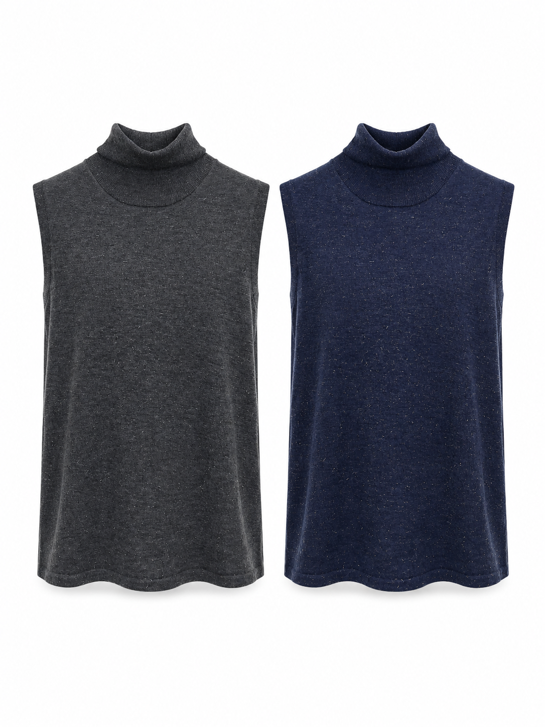 Womens Sleeveless Turtleneck Knit Top Semi Sheer Pointelle Tank Ladies High Neck Thin Summer Knitted Vest Pullover Shirt