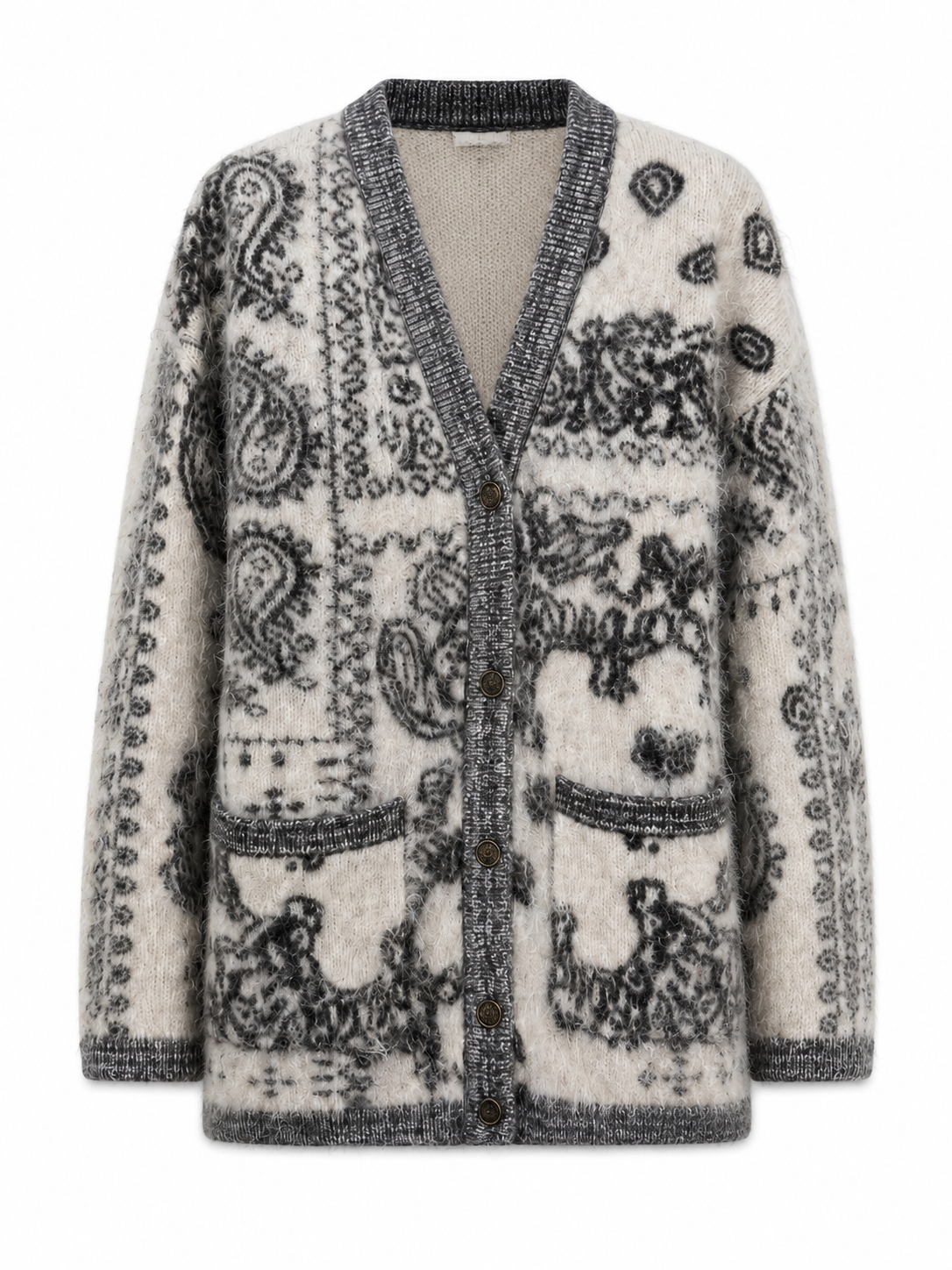 Sweater Cardigan Women Autumn-Winter Sweater Top Factory Direct Sales V-Neck Knit Shirt Printed Knitwear Women'S Coat