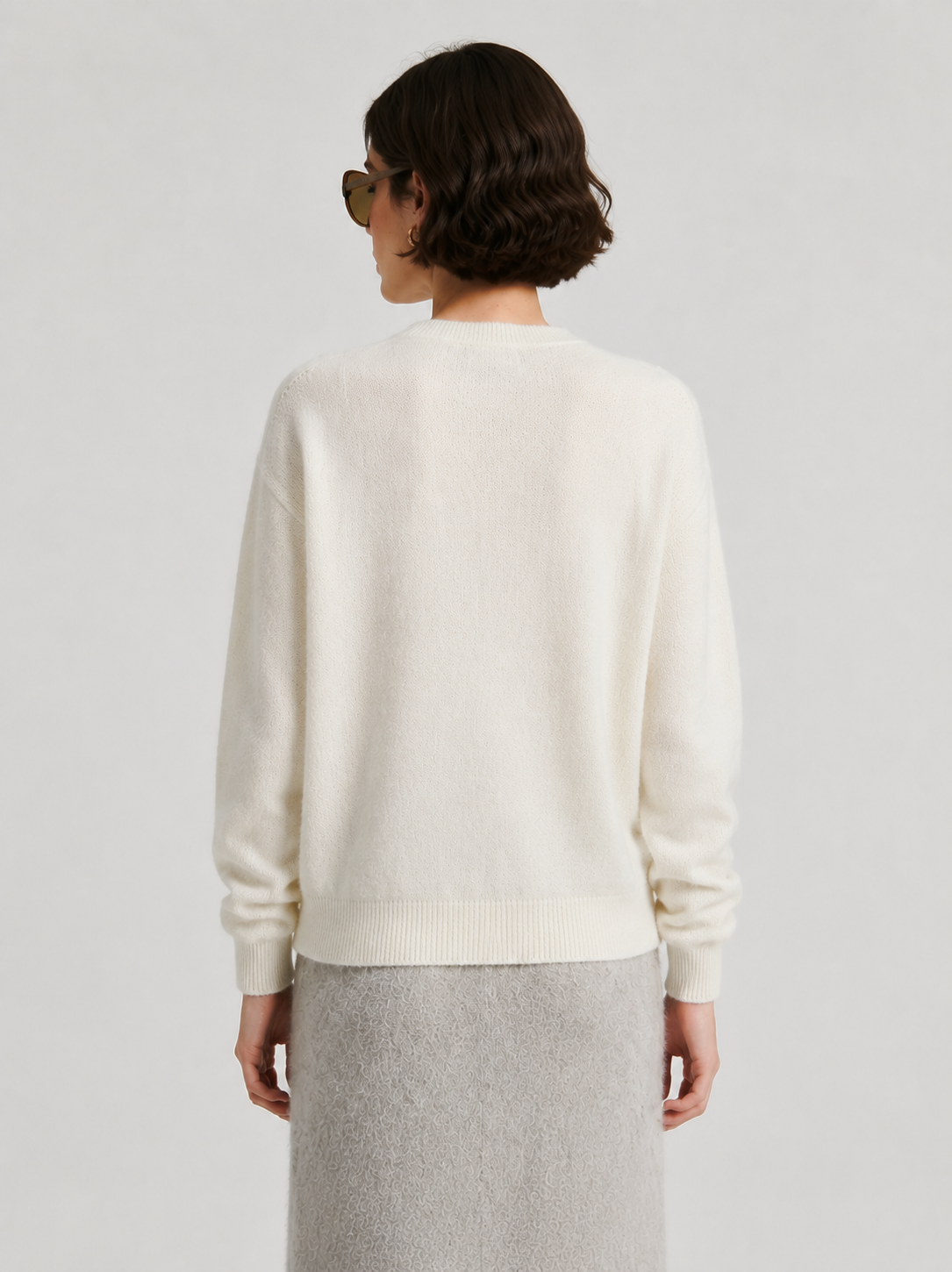 Autumn Casual Embroidered Cardigan Floral Pattern Computer Knitted Embossed Digital Printing Sweater