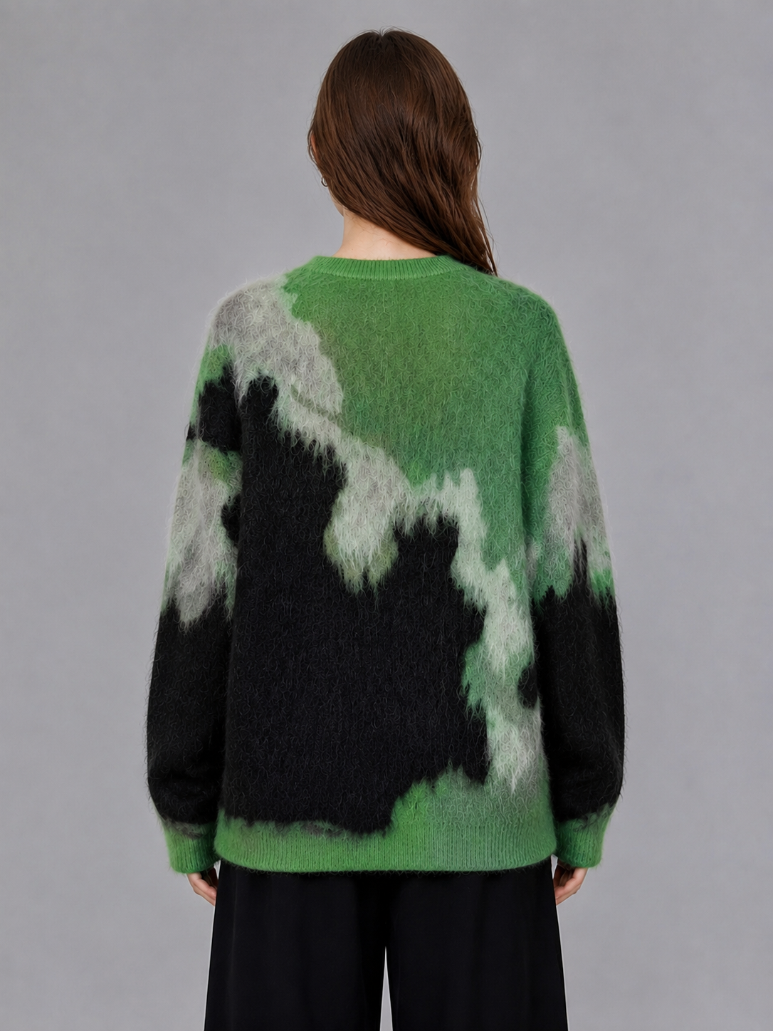 Wholesale Custom Made Women Winter Knit Sweater Front Logo 100% Wool High Street Style Anti-Pilling OEM Service