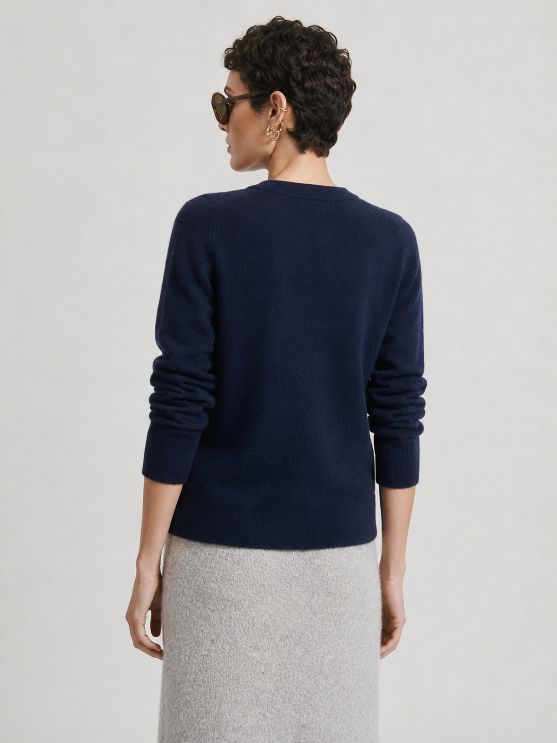 Women's Argyle Pattern Knit Cardigan Cashmere Wool Blend Autumn Winter Casual Office Outerwear