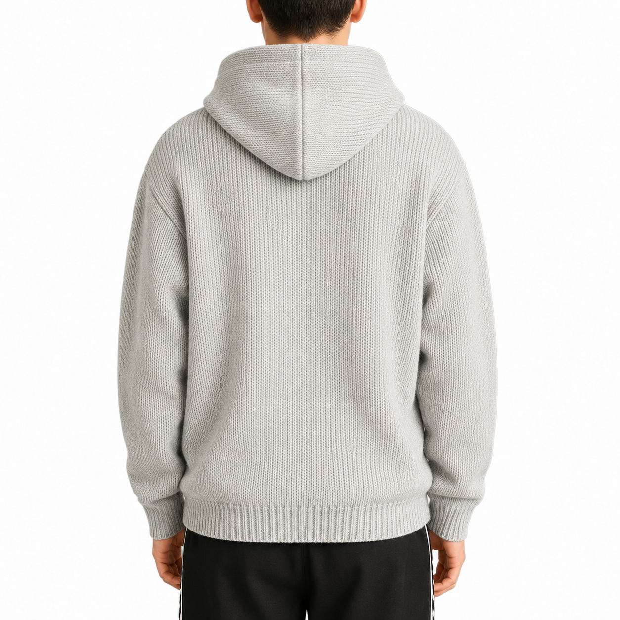 High Quality Winter Men's 100% Cotton Rib Knit Sweater Premium Casual Pullover Custom Made Knitwear Factory Direct Supply