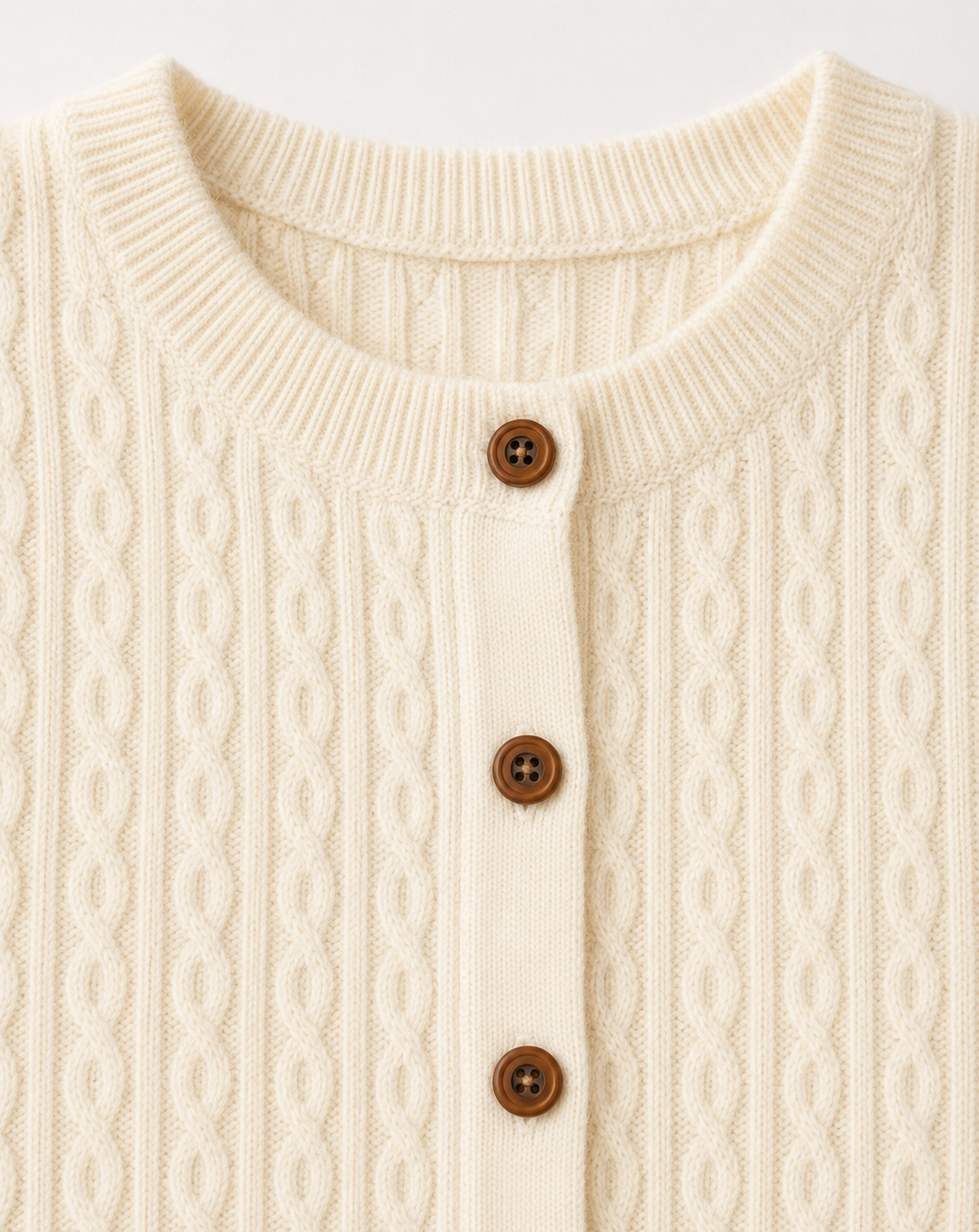 High-quality single-breasted solid-color O-neck sweater 100% cashmere knitted women's cardigan
