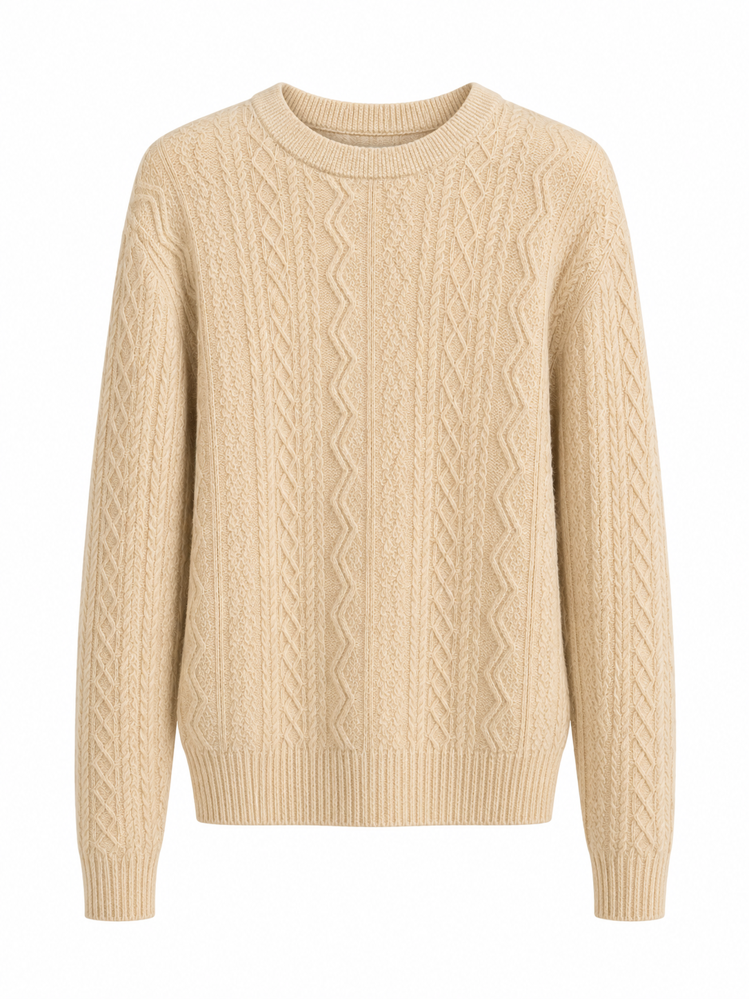 Ladies' Winter Casual Full-Body Twisted Knitted Cashmere Sweater Breathable Anti-Wrinkle Anti-Pilling Warm Comfortable