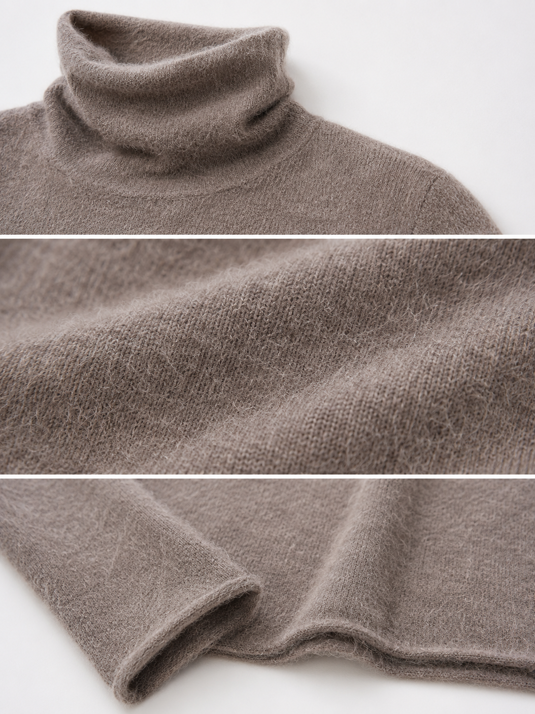 Womens Turtleneck Sweater Long Sleeve Slim Fit Knitted Pullover Ladies High Neck Cashmere Feel Autumn Winter Knit Jumper