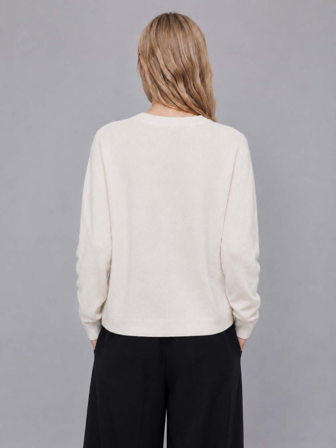 Cashmere Manufacturer Direct Women's Knit Sweater Embroidery Flower Pattern Vintage Style Cashmere Wool Pullover for Women