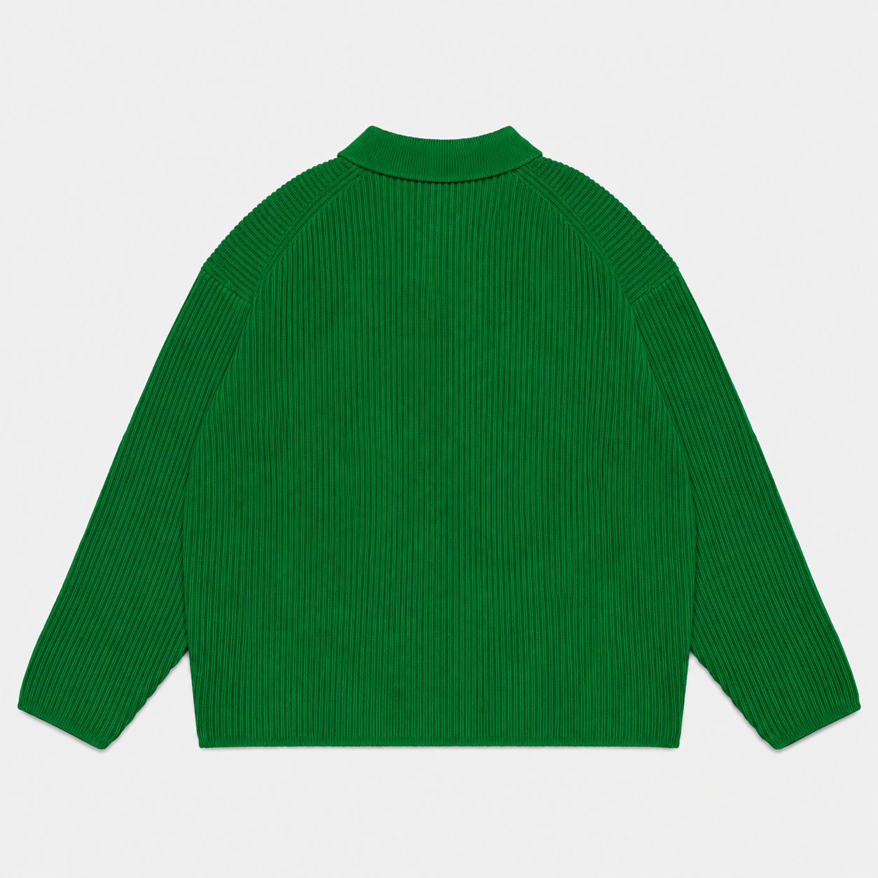 Custom Men's Autumn 100% Cotton Rib Knit for Sweater 3 Button Collar Pullover Long Sleeve Knitwear OEM ODM Manufacturer