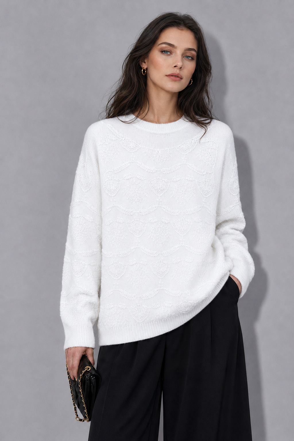 Custom Cotton Sweater for Brand Apparel All Season Soft Knit Pullover with Modern Fashion Style and Comfortable Fit