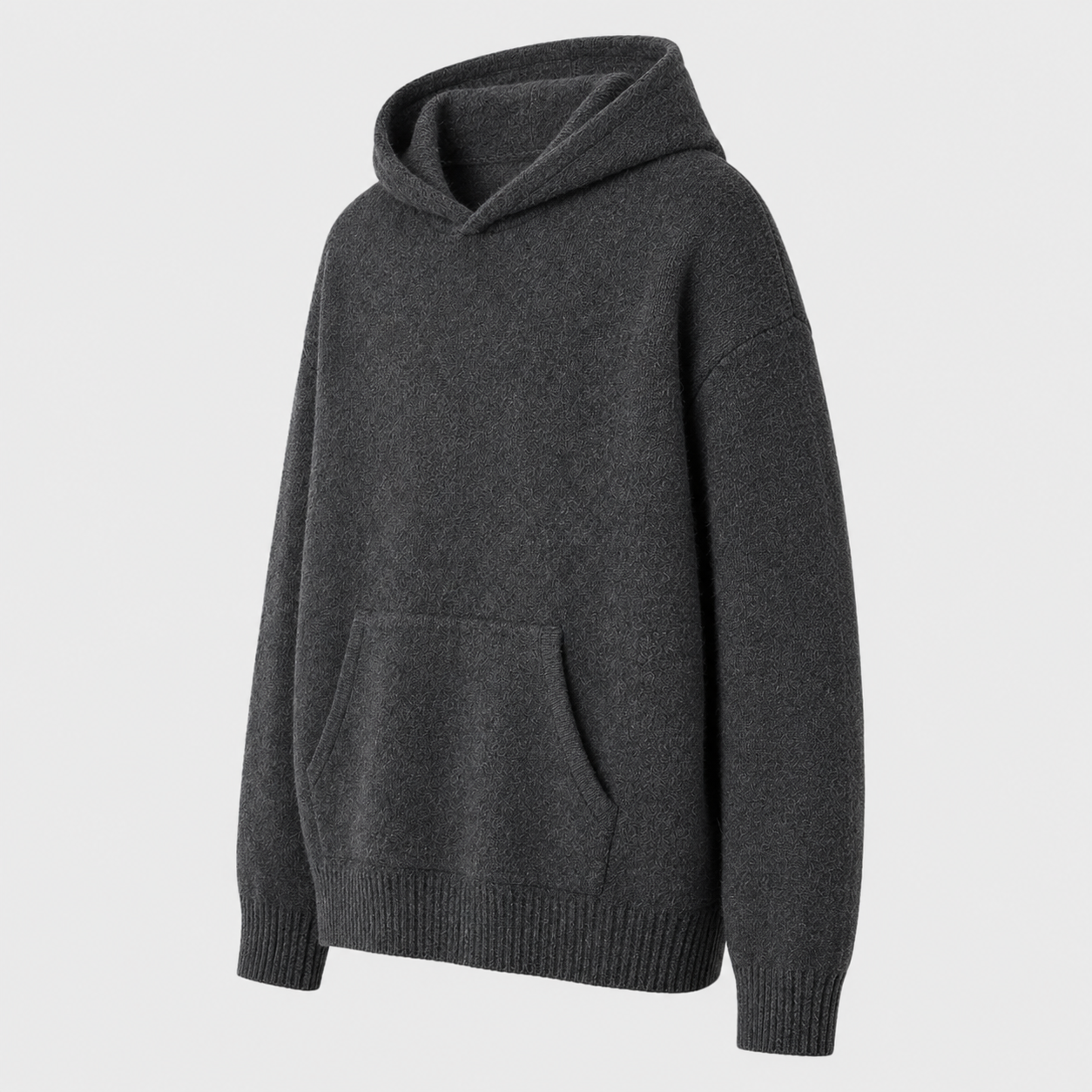 Custom Men's Knitted Hoodie Sweater Pullover Casual Loose Fit Winter Warm Knitwear OEM Wholesale Manufacturer