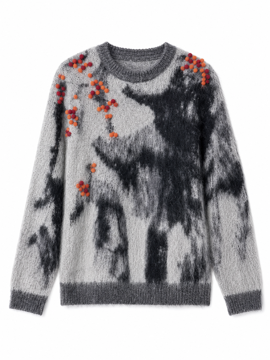 Best-selling large-sized women's cashmere embroidered custom knitted colorful personalized pullover sweater