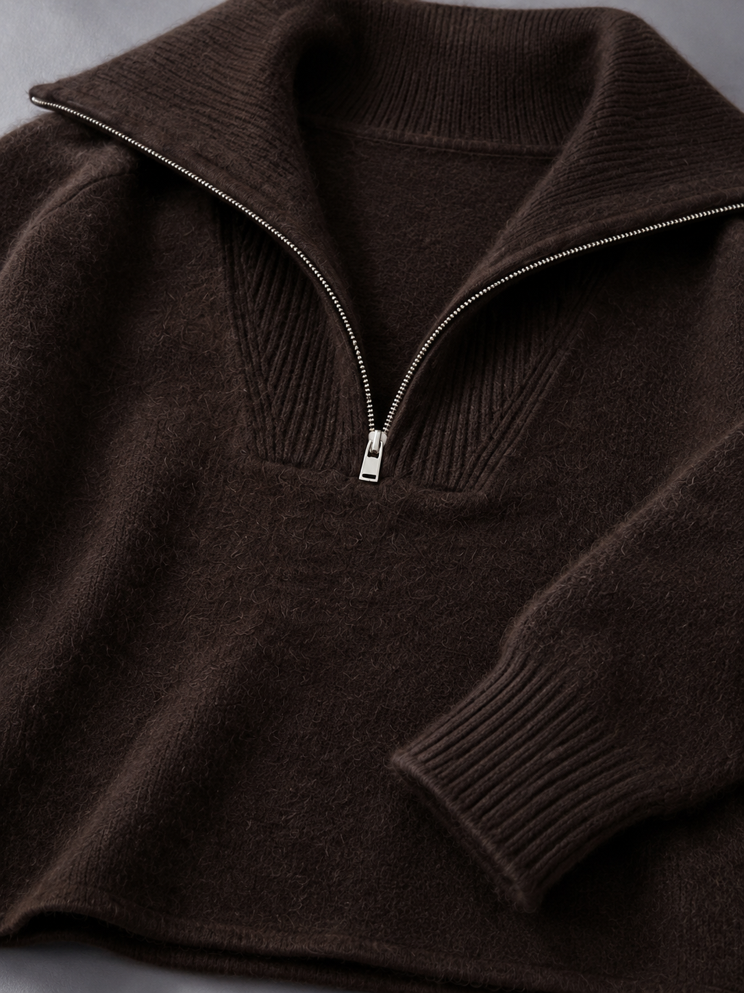 Womens Half Zip Sweater Oversized Lapel Collar Knitted Pullover Ladies Long Sleeve Autumn Winter Knit Jumper Top Knitwear