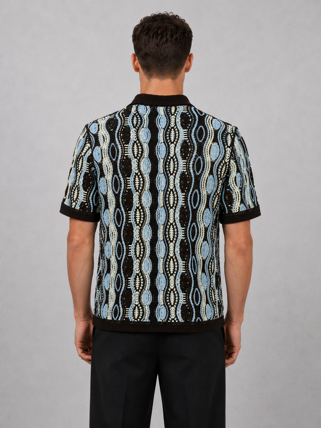 High-quality Custom-made Cardigan Short Sleeves Floral Pattern Cotton-spandex Anti-pilling Quick Dry Men's Summer