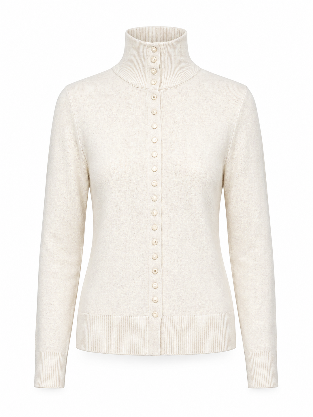 High Quality New Style Knitted 100% Wool High Neck Women Sweater