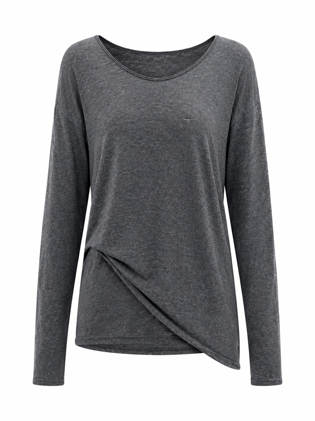 Women Two Piece Knit Sweater Set Oversized Long Sleeve Asymmetric Hem Pullover Top and Loose Shorts Casual Outfit