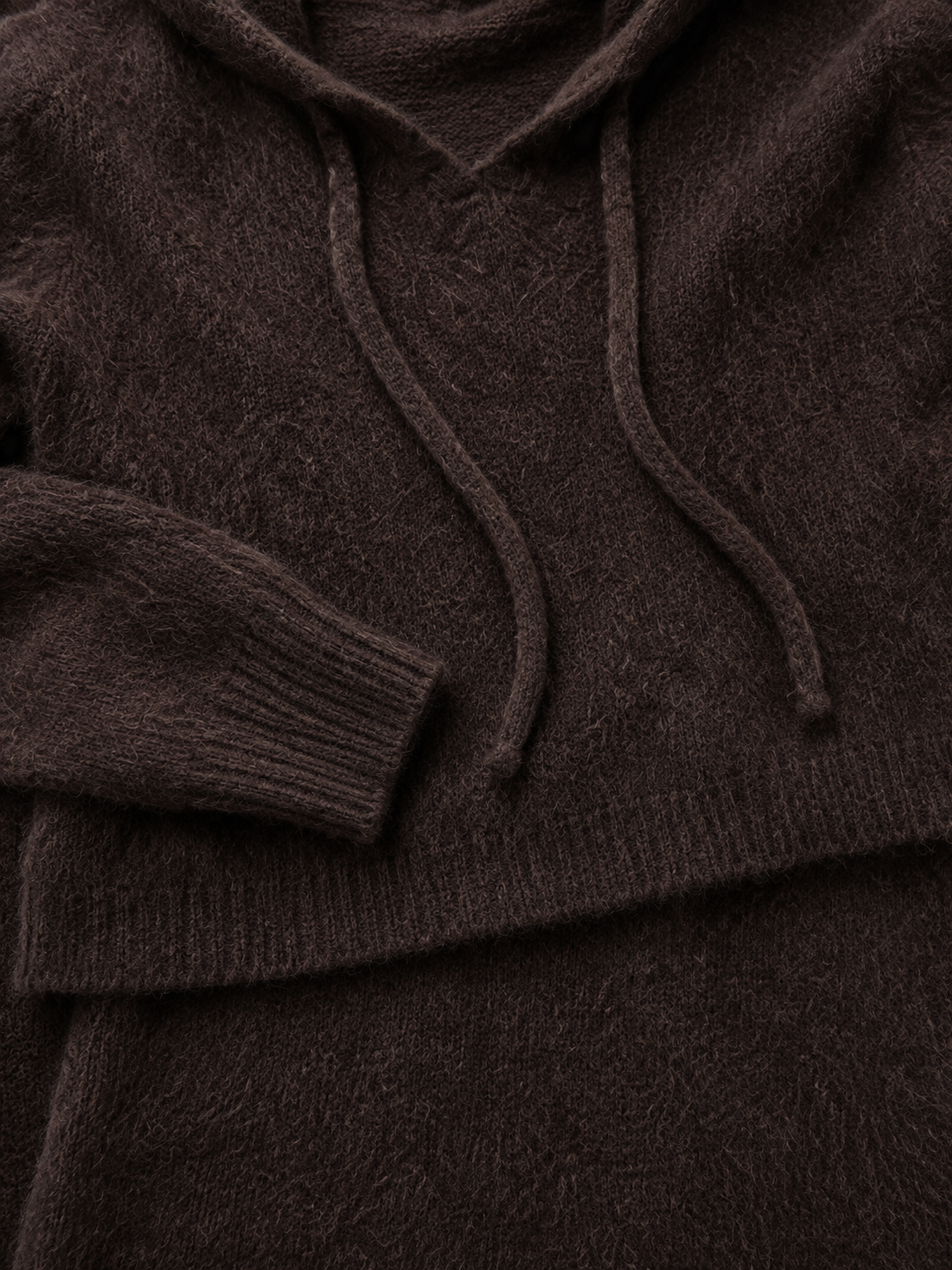 Womens Knit Hoodie and Maxi Skirt Set Long Sleeve Drawstring Sweater Two Piece Ladies Autumn Winter Knitted Outfit Suit