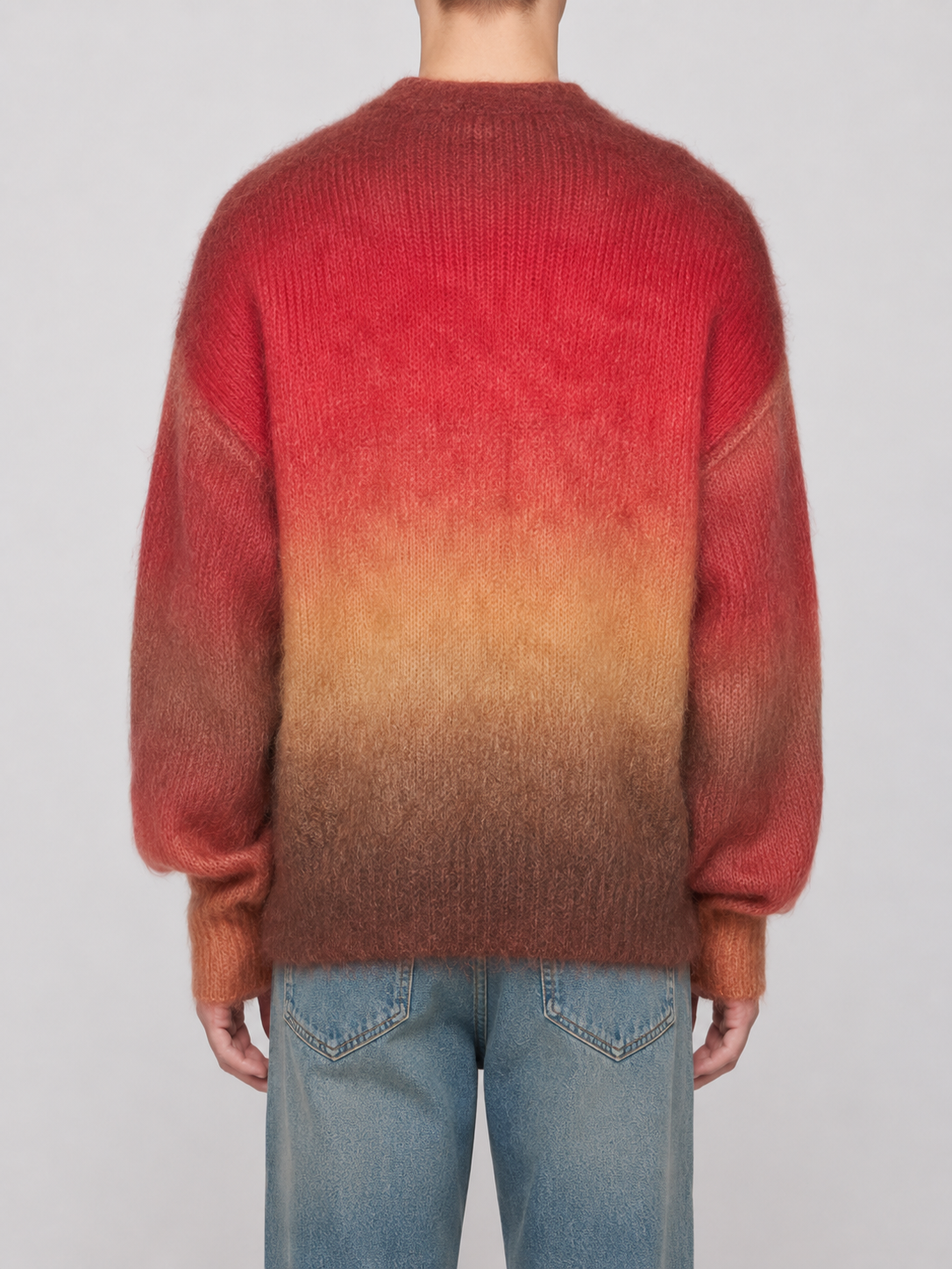 Custom LOGO OEM & ODM Cardigan Mohair Jacquard Knitted Men's Sweaters Custom Knitted Sweater