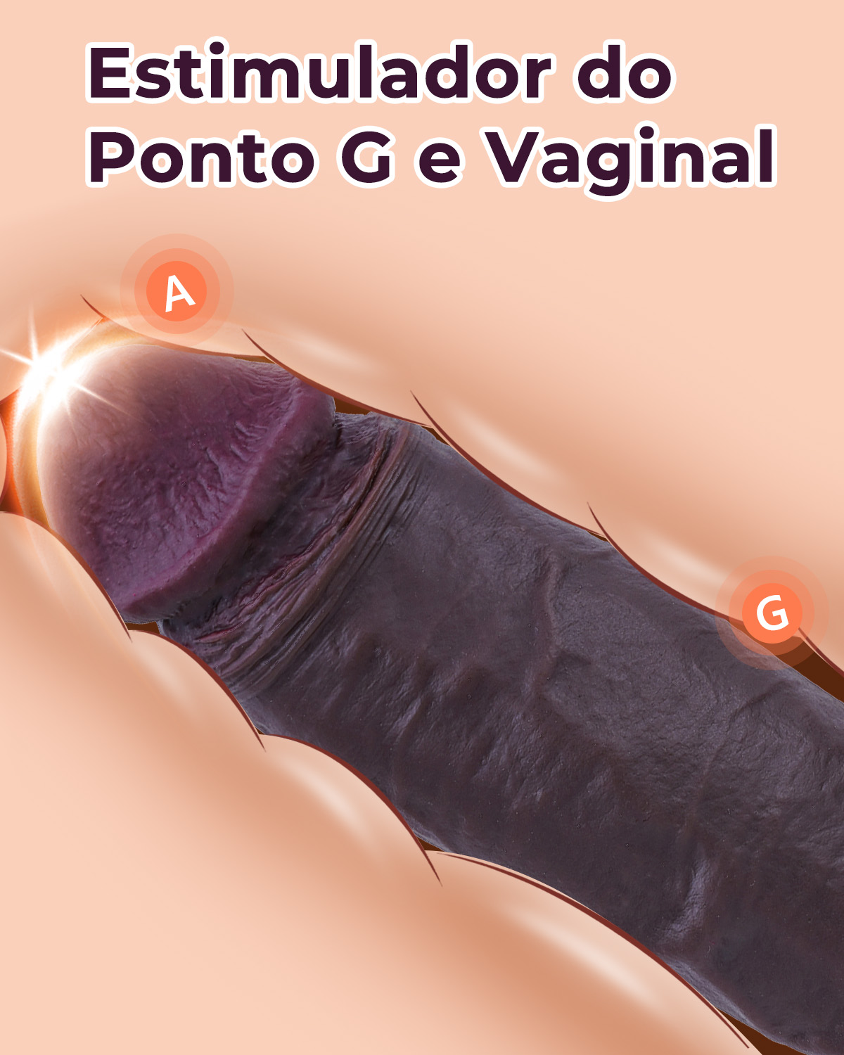 Dildo Realista Extra Longo 26.5cm com Ventosa Potente – Silicone de Grau Médico