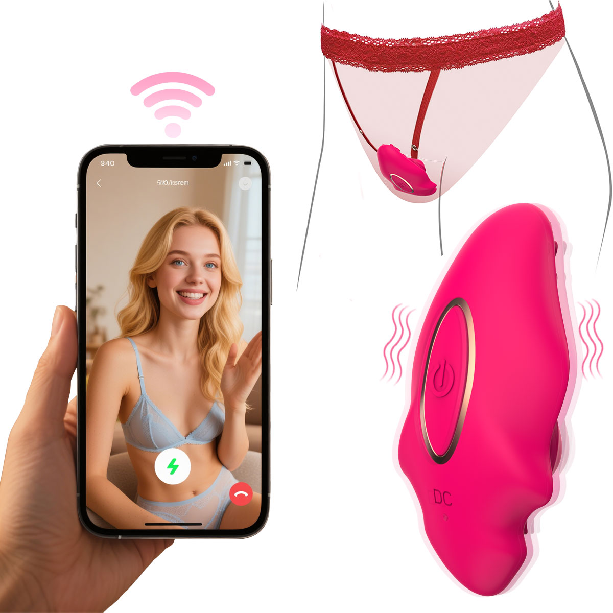 LIKETHAT Vibrador Vestível com App – 9 Modos e Controle por Música
