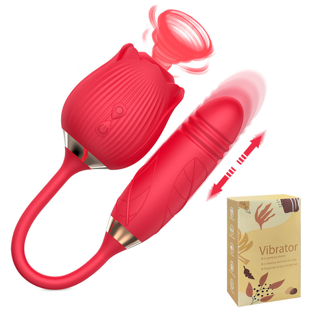 LIKETHAT Vibrador Rosa 3 em 1 – Sucção e Vai e Vem