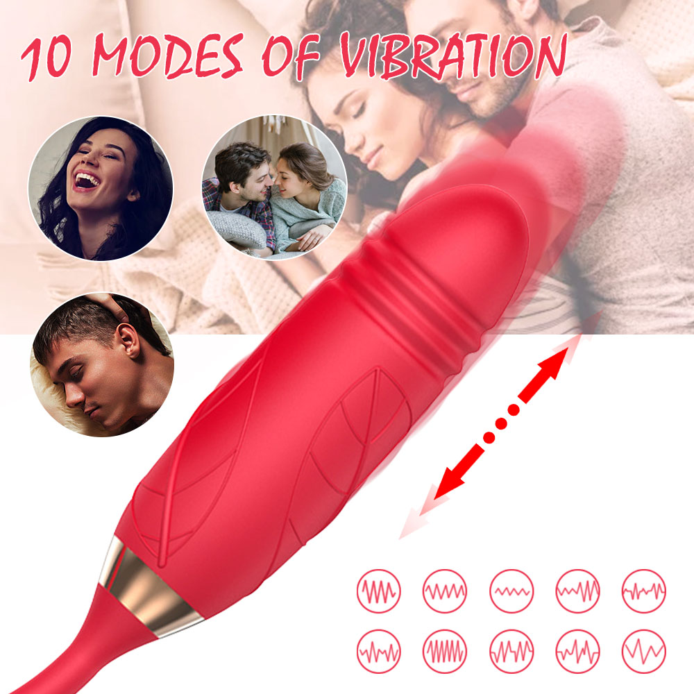 LIKETHAT Vibrador Rosa 3 em 1 – Sucção e Vai e Vem