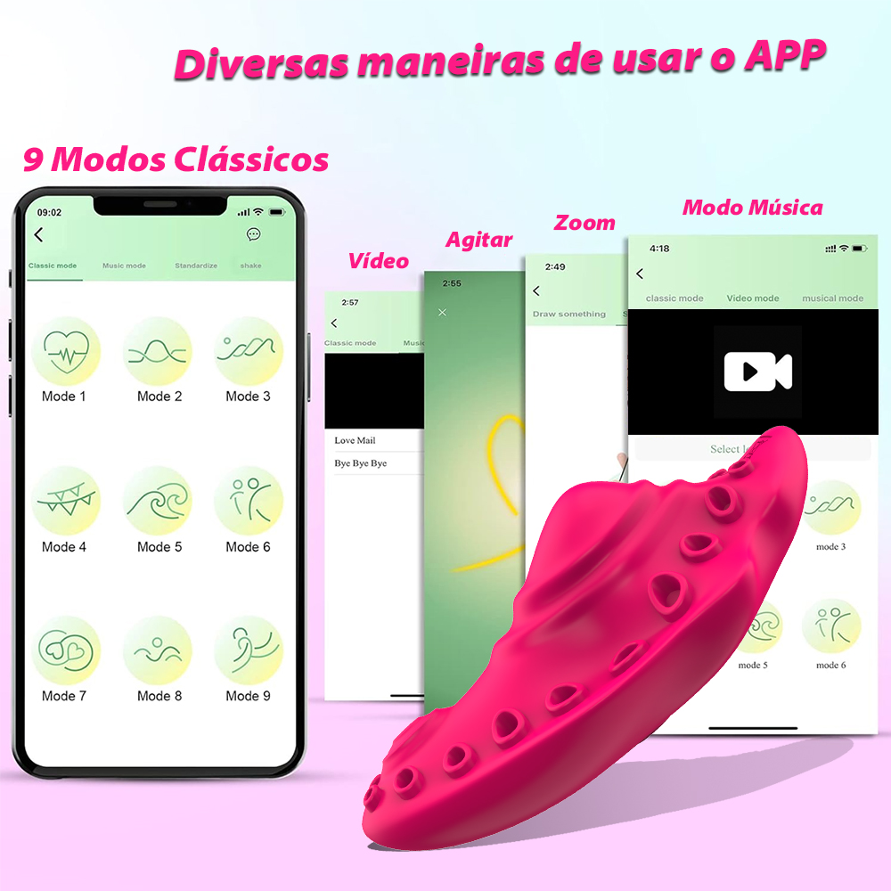 LIKETHAT Vibrador Vestível com App – 9 Modos e Controle por Música